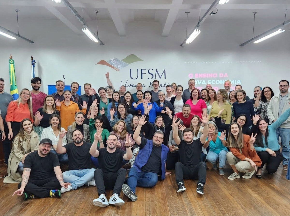 Turma reunida em evento presencial na UFSM